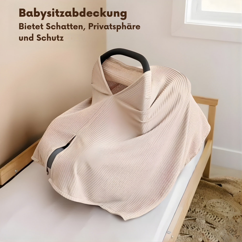 Nalaya – 4-in-1-Poncho inkl. Stilldecke, Schal & Kinderwagenabdeckung