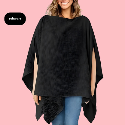 Nalaya – 4-in-1-Poncho inkl. Stilldecke, Schal & Kinderwagenabdeckung