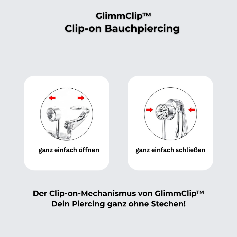 GlimmClip™  - Clip-on Bauchpiercing aus Stainless Steel
