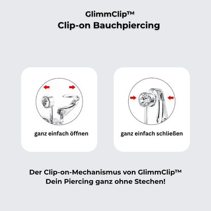 GlimmClip™  - Clip-on Bauchpiercing aus Stainless Steel