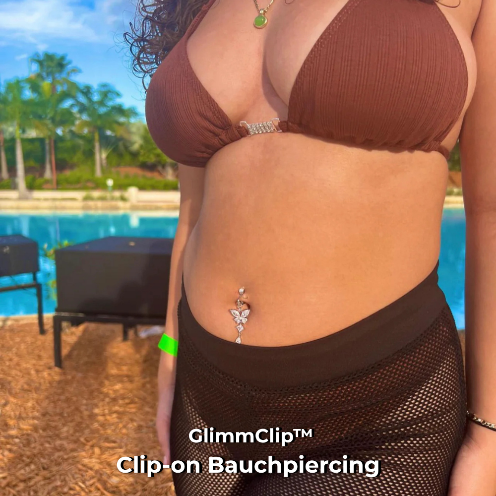 GlimmClip™  - Clip-on Bauchpiercing aus Stainless Steel