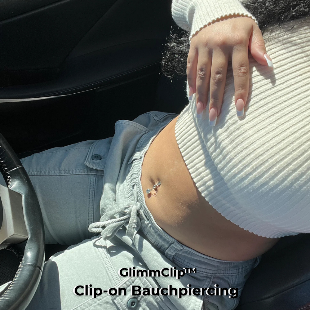 GlimmClip™  - Clip-on Bauchpiercing aus Stainless Steel