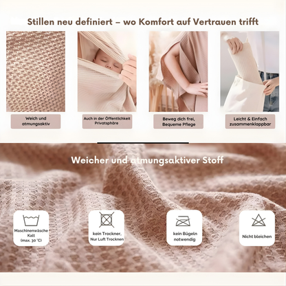 Nalaya – 4-in-1-Poncho inkl. Stilldecke, Schal & Kinderwagenabdeckung