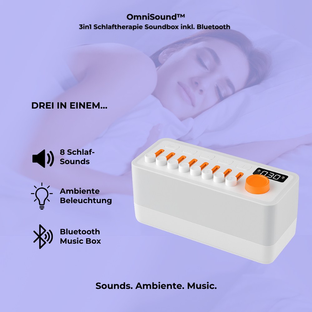 OmniSound™ - 3in1 Schlaftherapie Soundbox inkl. Bluetooth