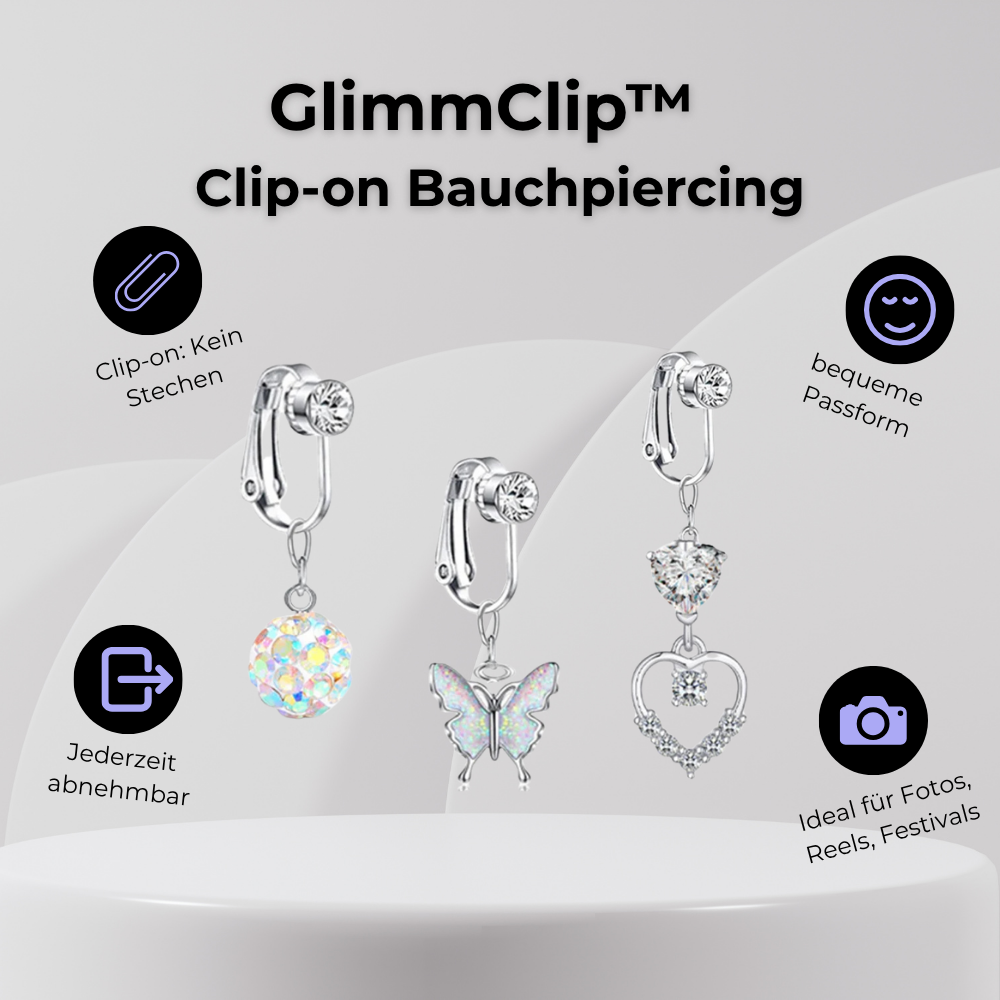 GlimmClip™  - Clip-on Bauchpiercing aus Stainless Steel