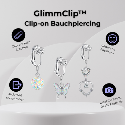 GlimmClip™  - Clip-on Bauchpiercing aus Stainless Steel