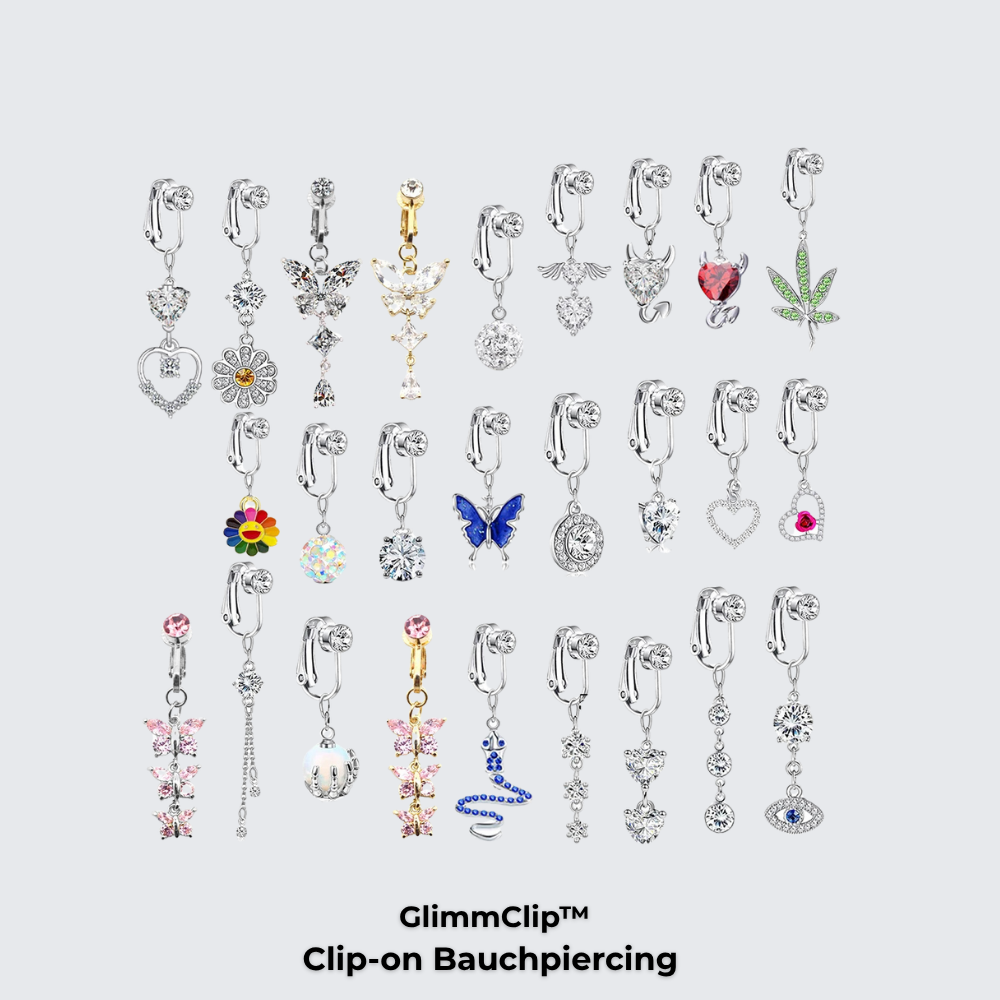 GlimmClip™  - Clip-on Bauchpiercing aus Stainless Steel